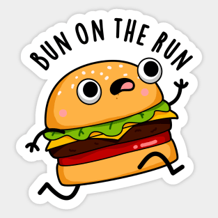 Bun On The Run Cute Food Pun Sticker